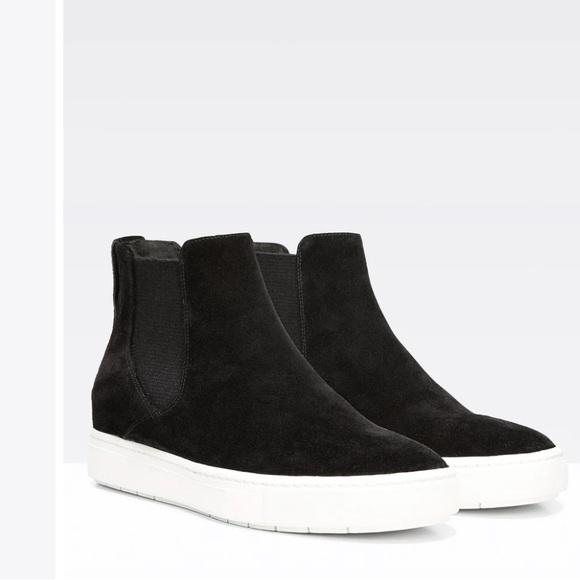 Vince Newlyn Black Suede Platform Waterproof Sneaker (Women's 6.5) - Picture 1 of 13